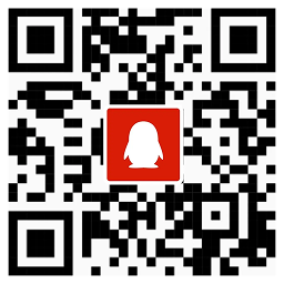 一个带有红色方块和白色企鹅图标的二维码