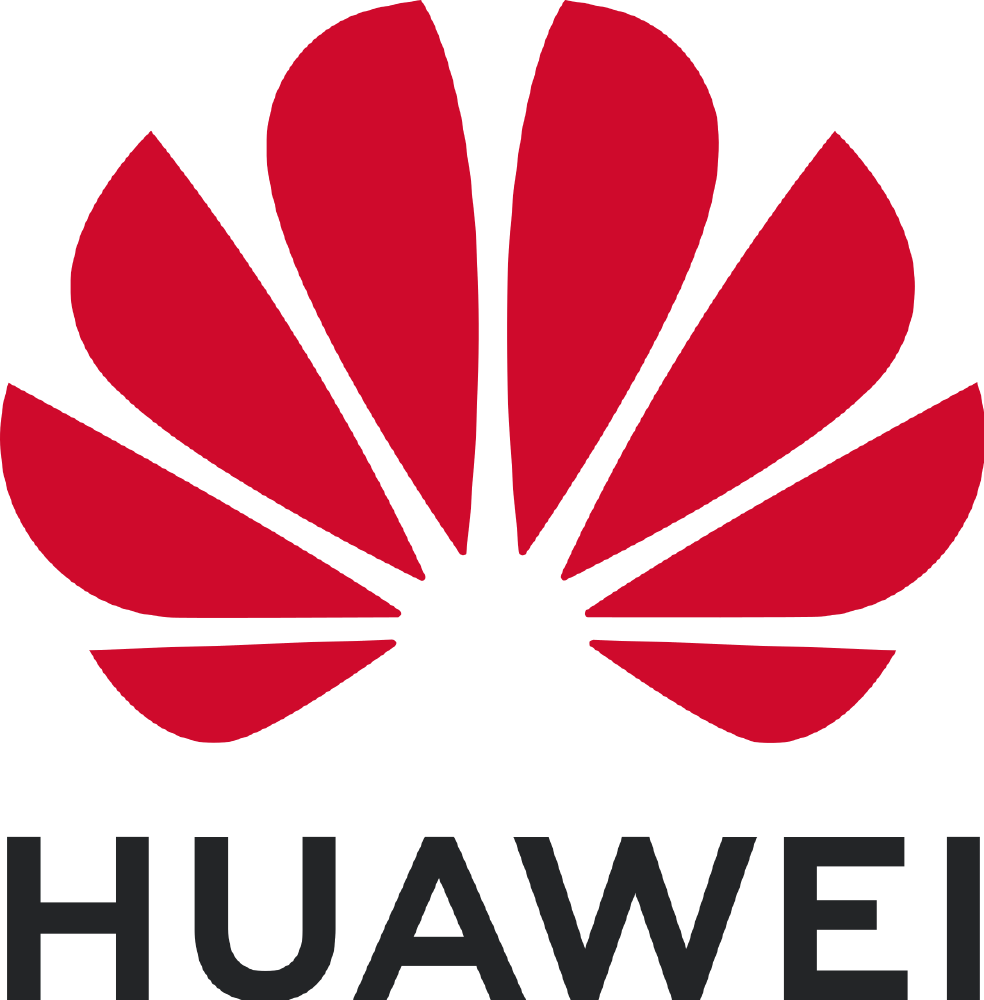 图片展示了华为公司的红色花瓣状标志及下方黑色的“HUAWEI”文字，该标志代表发布Pangu Pro MoE大模型的机构。