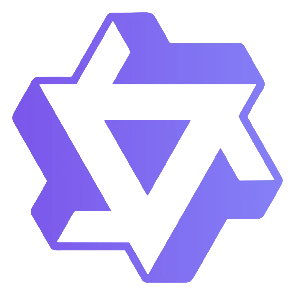 紫色与白色相间的几何图形标志，呈现Wan2.2 AI视频生成模型的视觉标识，具有科技感与简洁设计风格。