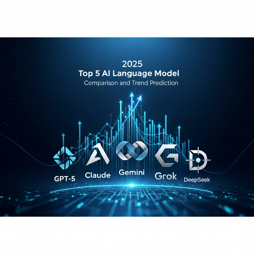 2025年五大主流AI语言模型对比及趋势预测图