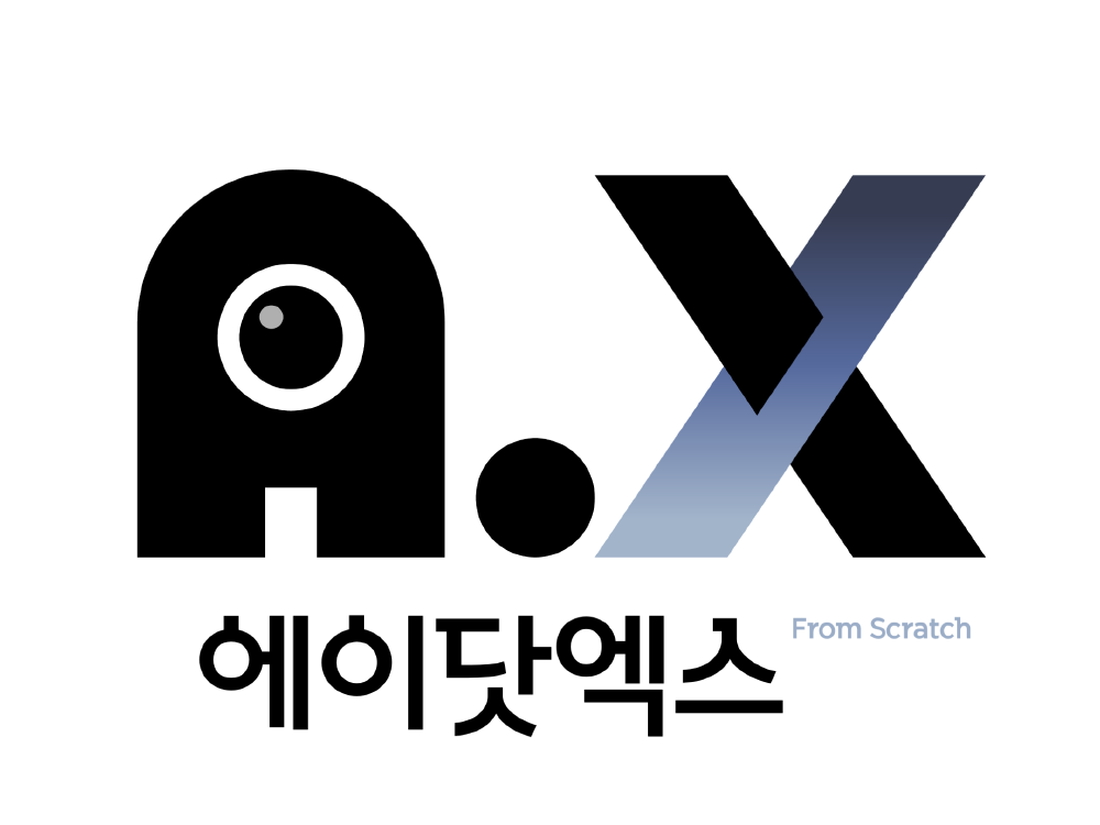 A.X-3.1大语言模型品牌标志，包含英文“A.X”、韩文“에이닷엑스”及“From Scratch”字样，体现SKT自主研发的主权AI定位。