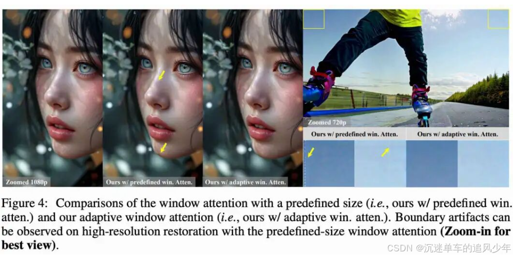 自适应窗口注意力效果对比
