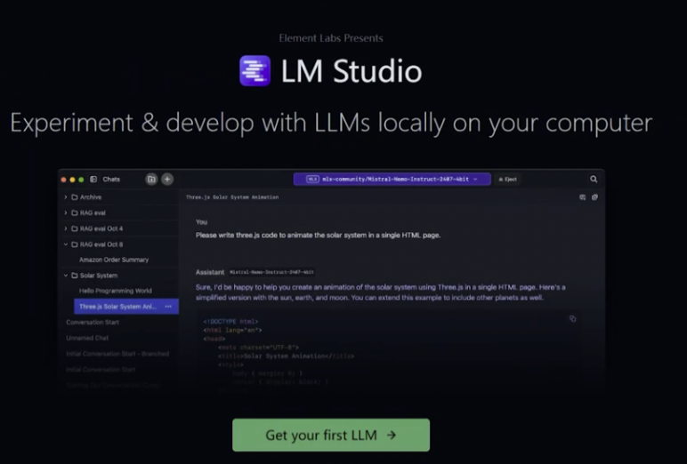 LM Studio本地大模型开发界面