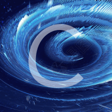 HiDream-I1生成的蓝色漩涡状抽象图像