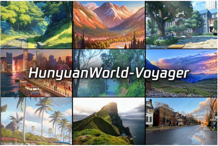 HunyuanWorld系列模型生成的多样化场景