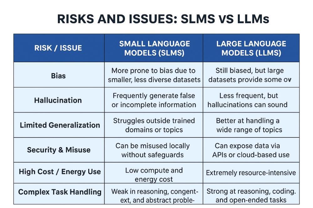 小型语言模型与大型语言模型的风险对比