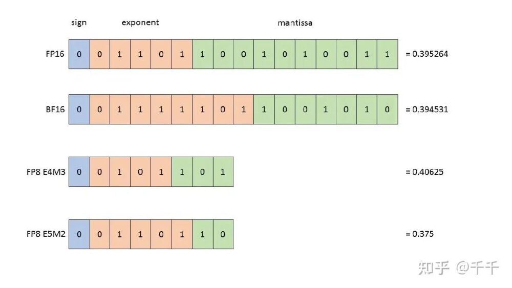 不同精度格式位结构对比