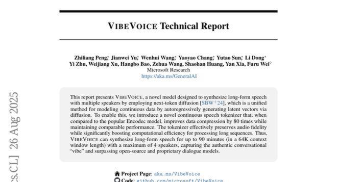 VibeVoice性能对比图