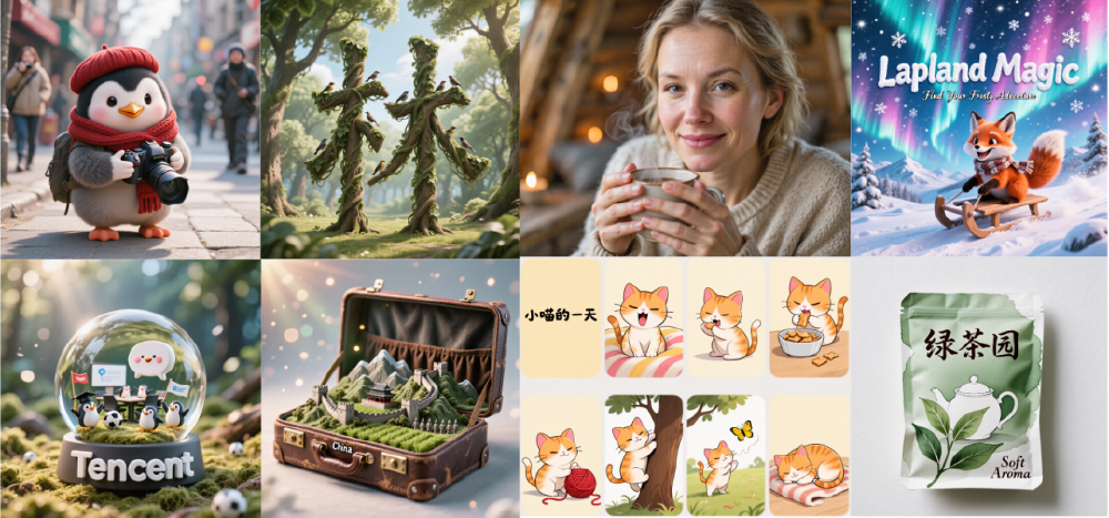 混元Image 2.1生成的多种风格AI图像