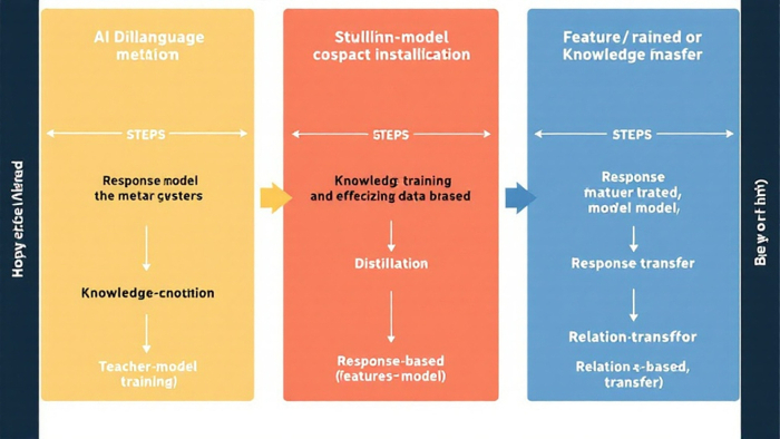 AI蒸馏技术流程图