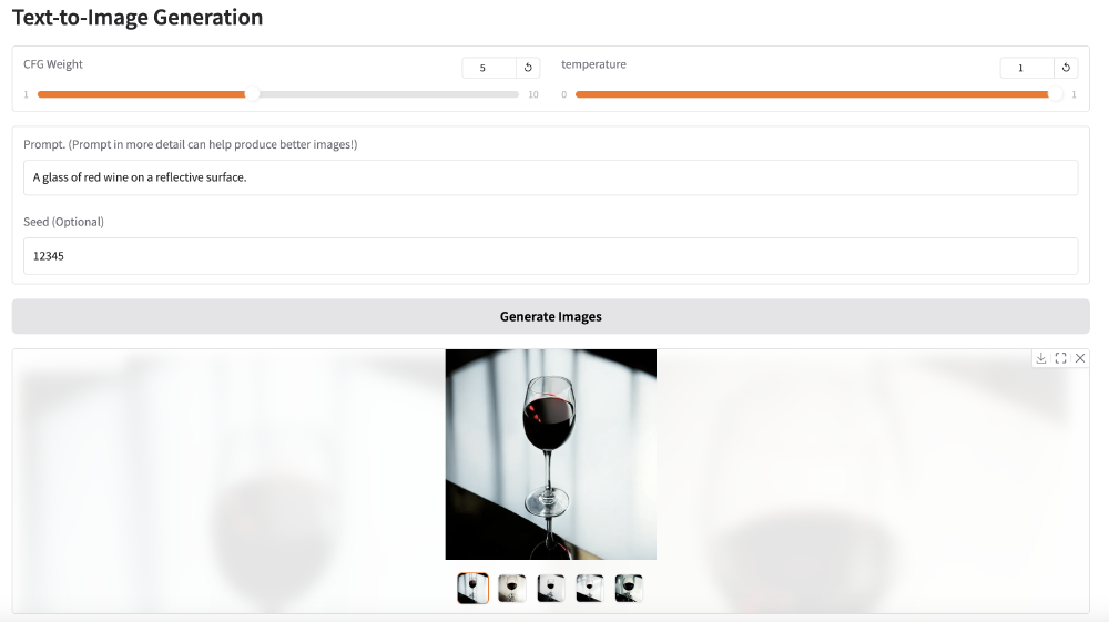 Janus-Pro-1B文本生成图像界面