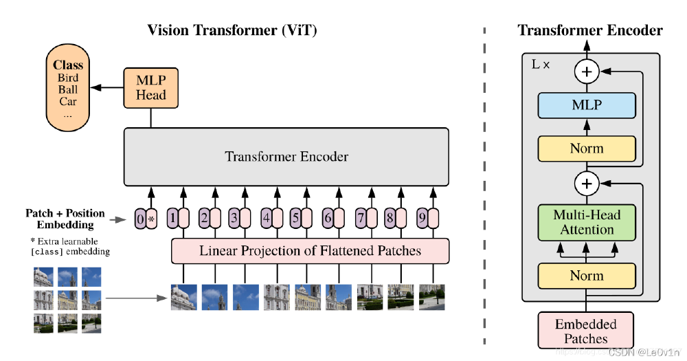Vision Transformer详细架构图