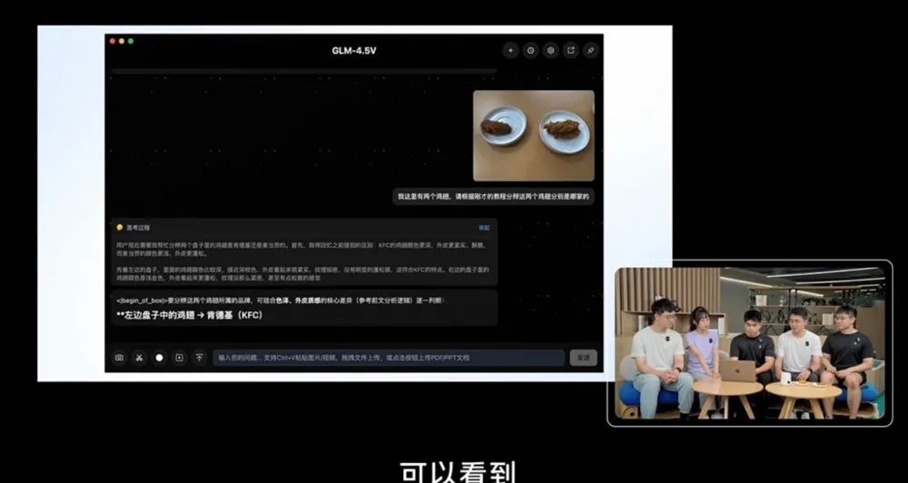 GLM-4.5V识别炸鸡差异界面
