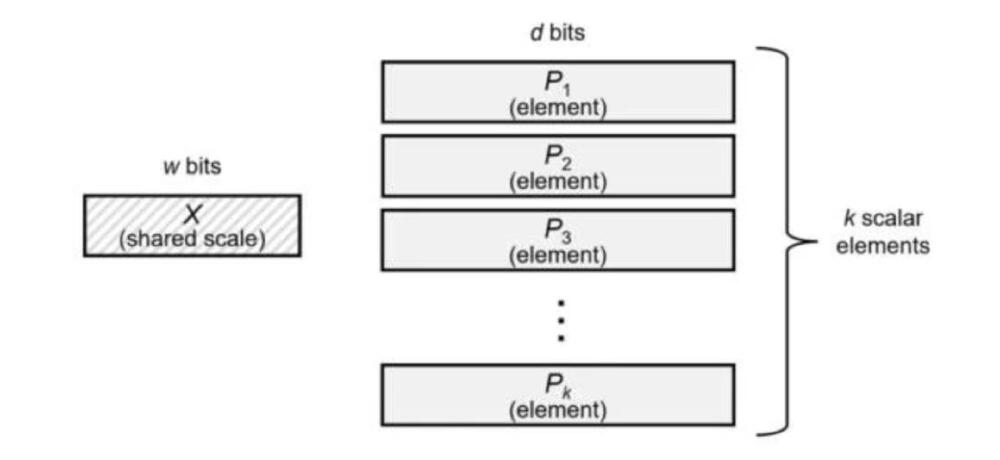 MXFP4数据类型结构示意图
