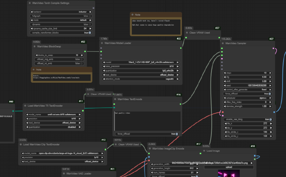 ComfyUI中WAN2.1工作流的16个核心节点配置界面
