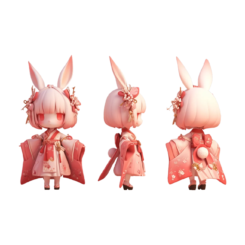 腾讯混元Hunyuan3D-2mv多视图模型生成效果